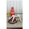 Image 1 : Coca-Cola iCoke.Ca Inflatable Bottle Promotional Display and Plush Polar Bear with Coke Bottle