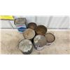 Image 4 : Vintage Oil Cans Including Prestone Anti-Freeze, Gulf Grease, Gulfcrown EP 2, Co-Op Antigel and Mor