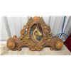 Image 3 : Antique Wood Shelf, Black Forest Chamois Wall Hanging, Horseshoe Coat Rack and Deuces Wild Puzzle