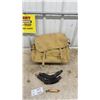 Image 1 : Vintage Canvas Military Haversack, Pair of Rubber Game Calls, and Folding Pocket Knife