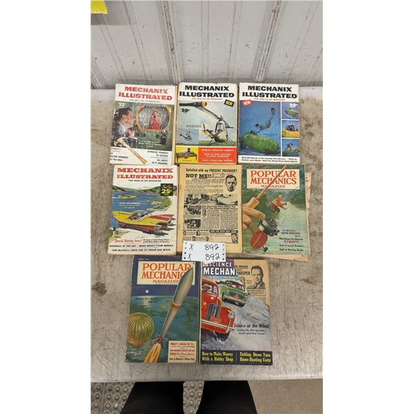 Vintage Mechanix Illustrated, Popular Mechanics, and Science & Mechanics Magazines
