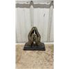 Image 3 : Framed "Blessed" Jeremiah 17:7 Galvanized Sign, Praying Hands Sculptures, and Cherubs