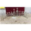 Image 1 : Vintage Clear Glass Milk Bottles Including Maples Dairies, Purity Dairy, Superior Dairies and More