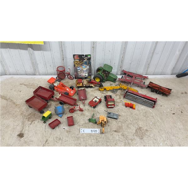 Vintage Tonka Trucks, John Deere Tractor - Missing Tires, Racing Champions NASCAR Pick It