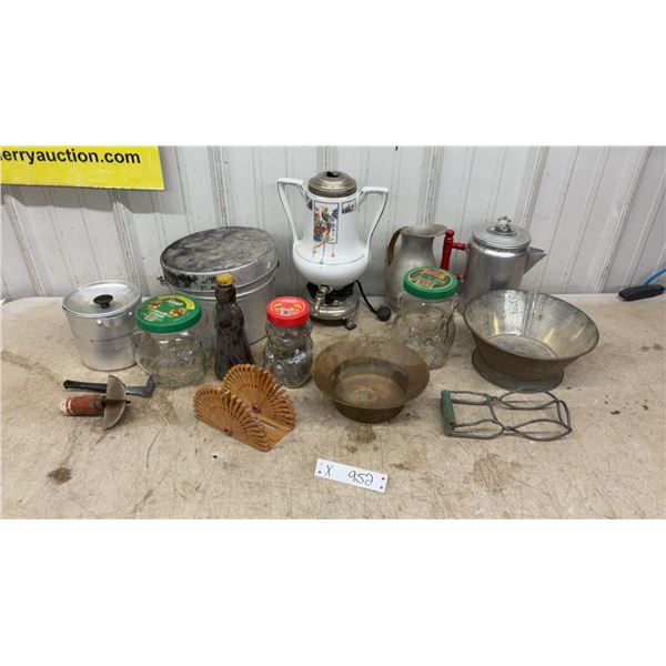 Vintage Ceramic Electric Coffee Percolator, Bear Jars, Vintage Kitchenware and More