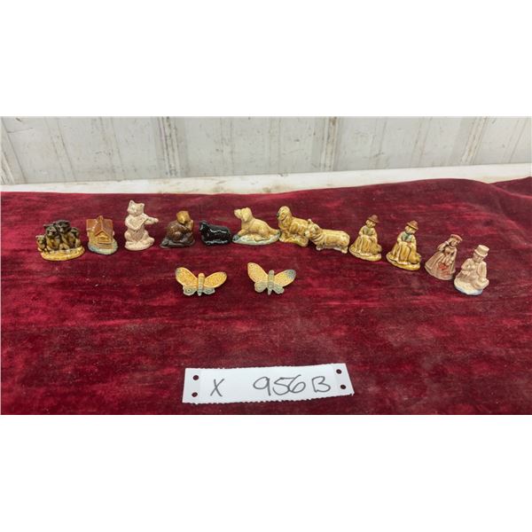 Red Rose Tea Whimsies Ceramic Figurines Including Animals, Cottage, Butterflies, and More