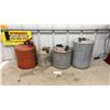 Image 1 : Four Metal Gas Cans, Various Sizes