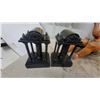 Image 3 : Resin Cherub Statue, Pair of Black Ornate Wall Sconces, Column Fragments and More