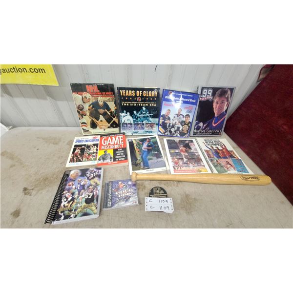 All-Pro Wooden Baseball Bat, Sports Books, Hockey Guides, PlayStation Game and More