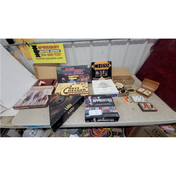 Vintage Board Game Lot Including "They're at the Post" Horse Racing, Star Trek, Chess and More