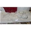 Image 1 : Pressed Glass Serving Ware, Federal Sharon Rose Platter, Divided Relish Caddy and More