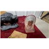 Image 4 : Native American Chief Bust Sculpture, Amethyst Geode, Wooden Carvings, Figurines and More