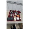 Image 1 : Vintage Desk Lot: Lufkin No. 1676 Folding Rule, Inkwells, Pen Stand, Typewriter Ashtray and More