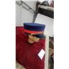 Image 2 : R.J. Scully Uniform Visor Cap with Navy Blue Crown, Red Band, Black Visor and Gold Chinstrap
