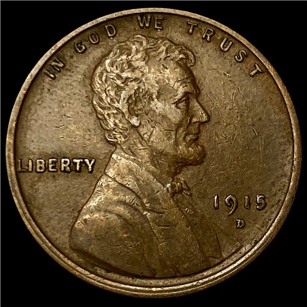 1915-D Lincoln Wheat Cent LIGHTLY CIRCULATED