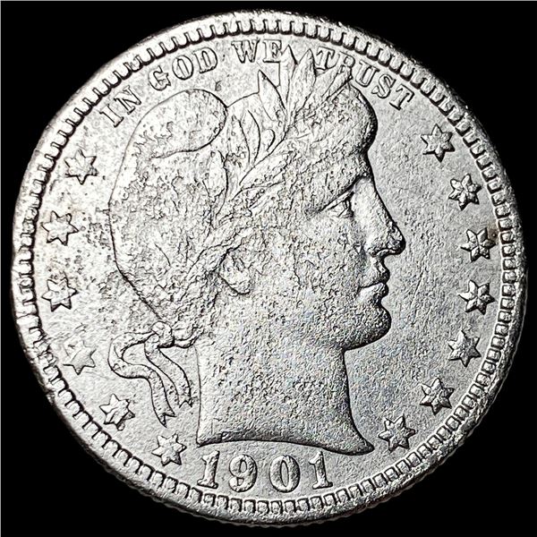 1901-O Silver Barber Quarter LIGHTLY CIRCULATED