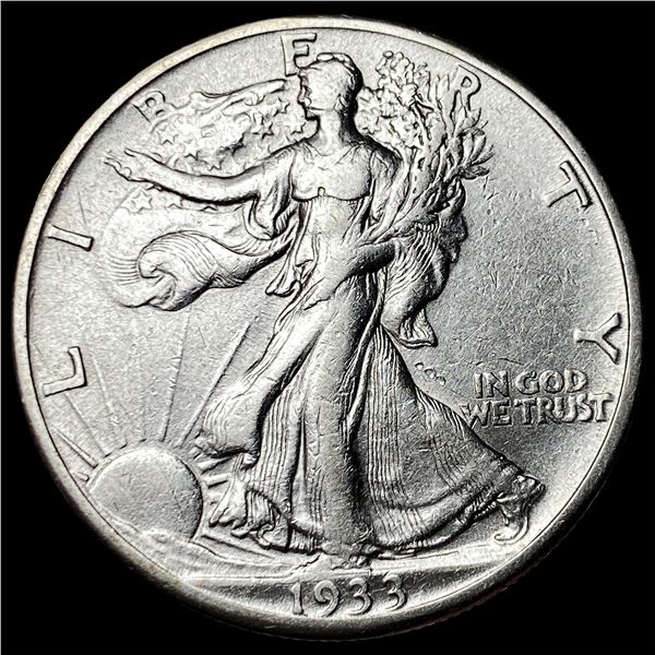 1933-S Silver Walking Liberty Half Dollar CLOSELY UNCIRCULATED