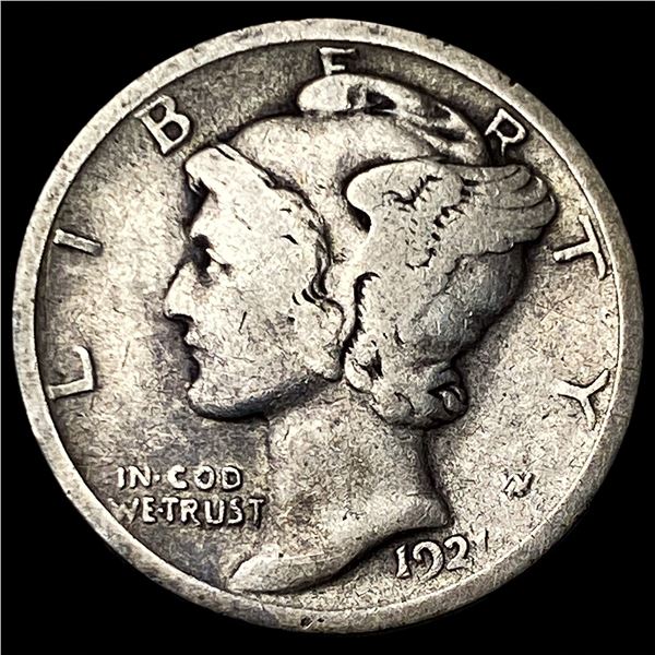 1921 Silver Mercury Dime NICELY CIRCULATED