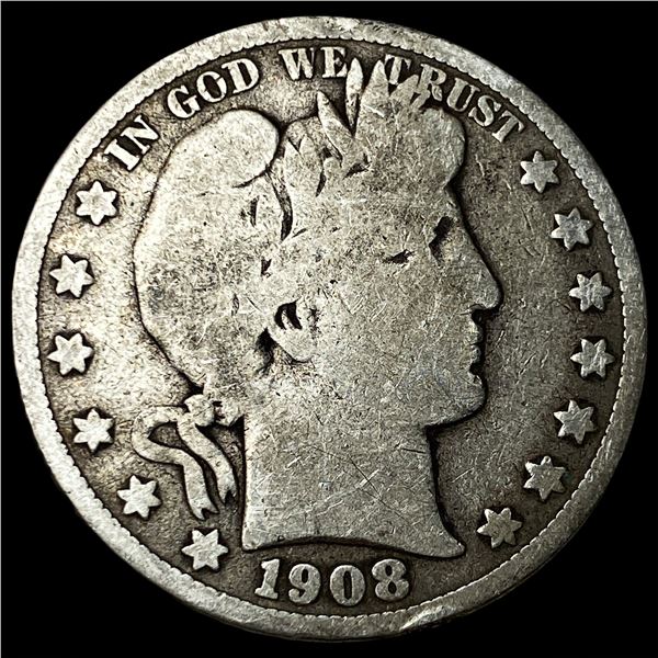 1908-D Silver Barber Half Dollar NICELY CIRCULATED