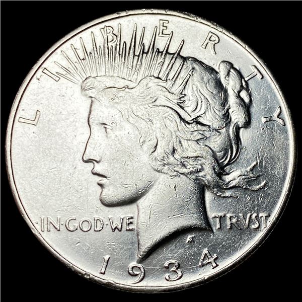 1934-D Silver Peace Dollar CHOICE AU