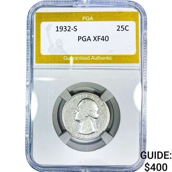 1932-S Washington Silver Quarter PGA XF40