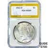 Image 1 : 1922-D Silver Peace Dollar PGA MS64