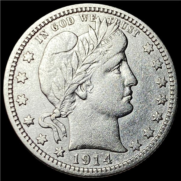 1914-D Barber Silver Quarter NEARLY  UNCIRCULATED