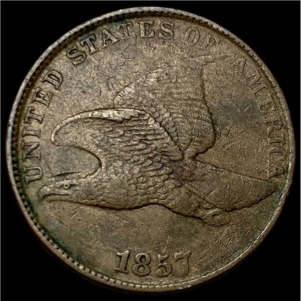 1857 Flying Eagle Cent NEARLY UNCIRCULATED