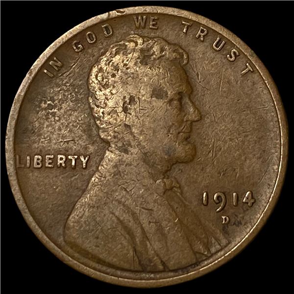1914-D Wheat Cent ABOUT UNCIRCULATED