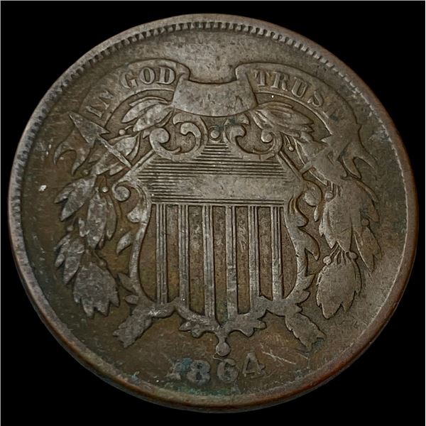 1864 Two-Cent Piece LIGHTLY CIRCULATED