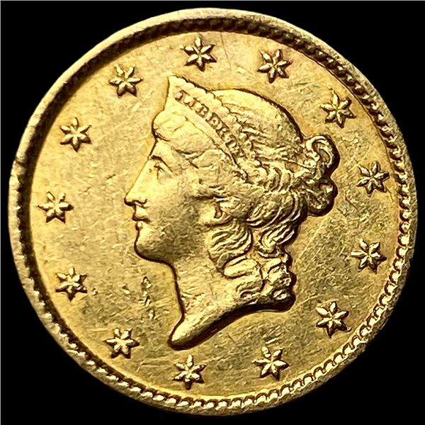 1853 Gold $1 Liberty Head Type 1 CLOSELY UNCIRCULATED