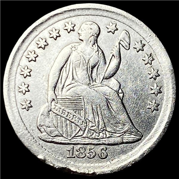 1856 Silver Seated Liberty Half Dime CHOICE AU