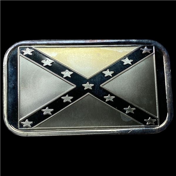 1oz .999 Fine Silver Bar Flag Design HIGH GRADE
