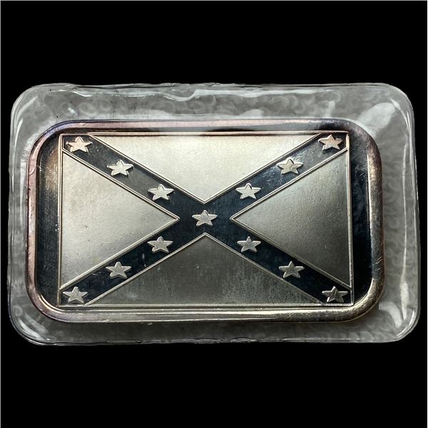 1oz .999 Fine Silver Bar Flag Design HIGH GRADE