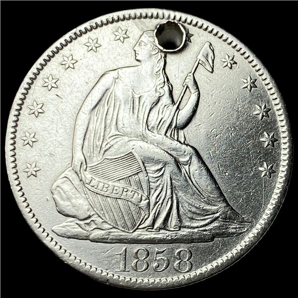 1858-O Silver Seated Liberty Half Dollar HIGH GRADE