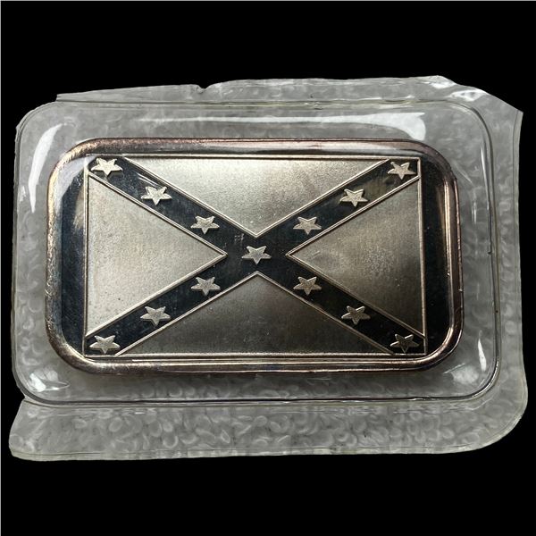 1oz .999 Fine Silver Bar Flag Design HIGH GRADE