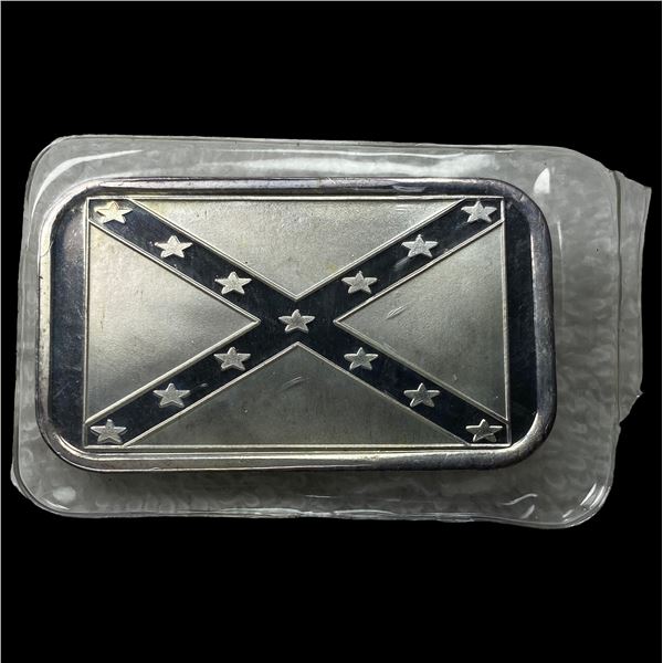 1oz .999 Fine Silver Bar Flag Design HIGH GRADE