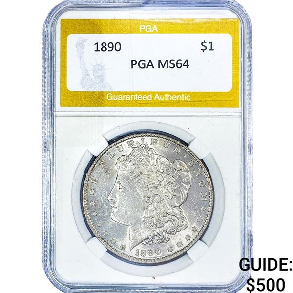 1890 Morgan Silver Dollar PGA MS64