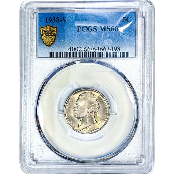1938-S Jefferson Nickel PCGS MS66