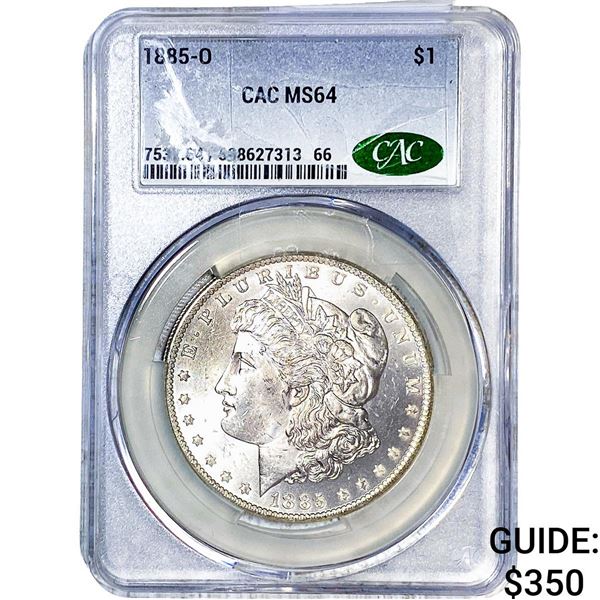 1885-O Morgan Silver Dollar CAC MS64