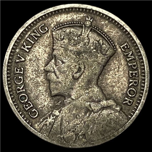 1934 New Zealand Silver 3 Pence