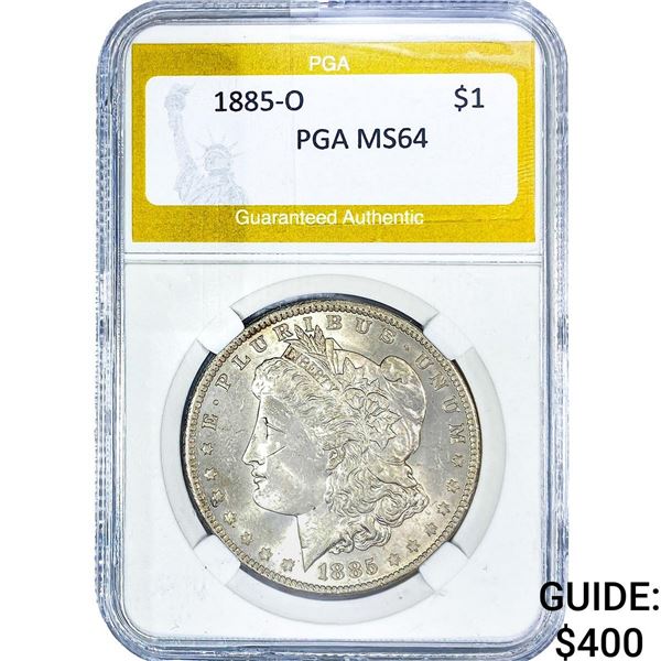 1885-O Morgan Silver Dollar PGA MS64
