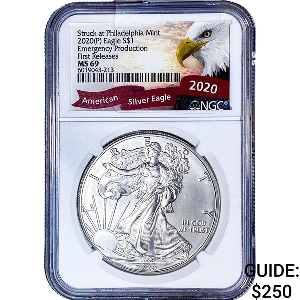 2020 Silver Eagle NGC MS69
