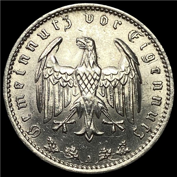 1934A Germany Nickel 1 Reichsmark