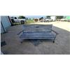 Image 1 : Rustic Handmade Reclaimed Wood Outdoor Bench with Distressed Gray Paint Finish 78 " Wide