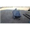 Image 4 : Rustic Handmade Reclaimed Wood Outdoor Bench with Distressed Gray Paint Finish 78 " Wide