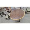 Image 2 : Round Wood Dining Table 30" Hgt.