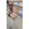 Image 4 : Wooden Dining Arm Chair with Slatted Back and Ornate Side Chair with Upholstered Seats