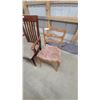 Image 5 : Wooden Dining Arm Chair with Slatted Back and Ornate Side Chair with Upholstered Seats