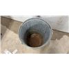 Image 2 : Galvanized Steel Garbage Can with Ribbed Sides, Side Handles, and Removable Lid